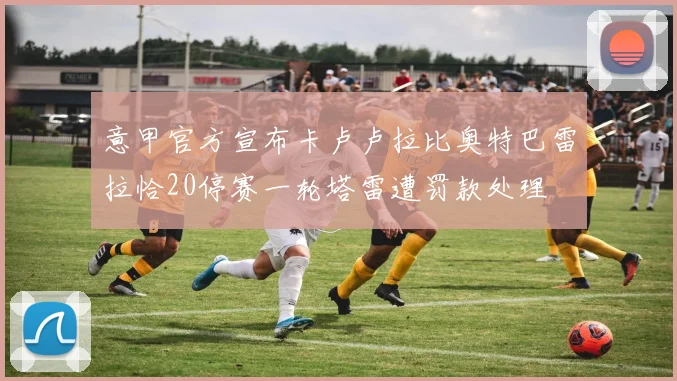 意甲官方宣布卡卢卢拉比奥特巴雷拉恰20停赛一轮塔雷遭罚款处理